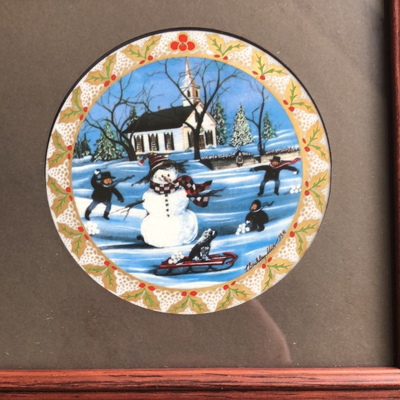 P Buckley Moss Set of 3 Ornaments in Custom Frame - Picture 4 of 17